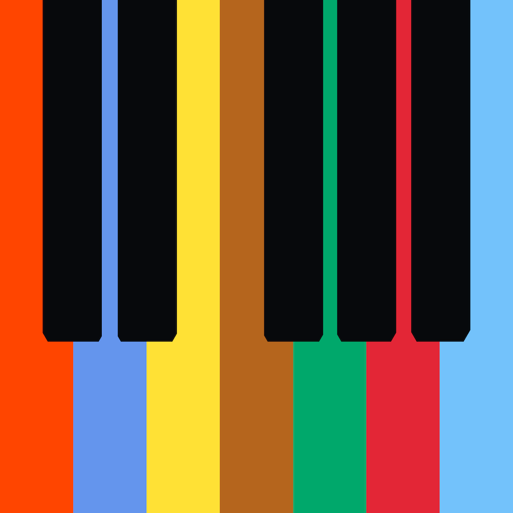 acchordion logo: multicolor piano keys